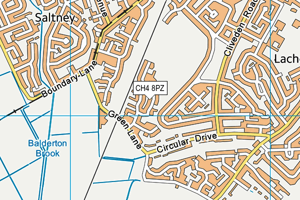 CH4 8PZ map - OS VectorMap District (Ordnance Survey)