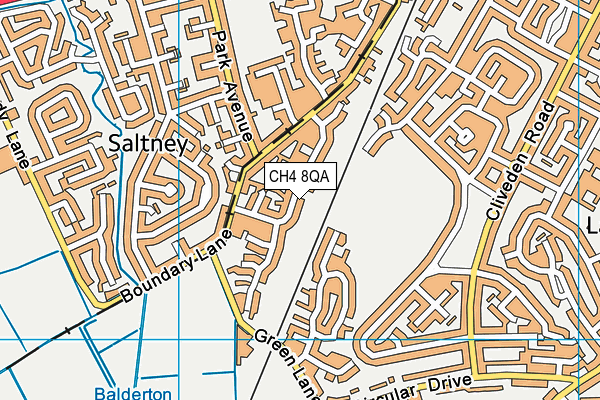 CH4 8QA map - OS VectorMap District (Ordnance Survey)