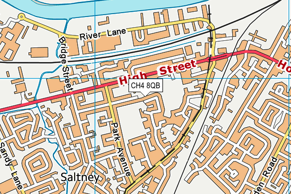 CH4 8QB map - OS VectorMap District (Ordnance Survey)