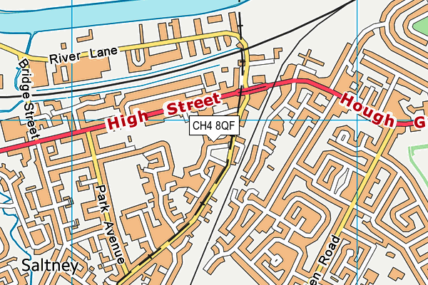 CH4 8QF map - OS VectorMap District (Ordnance Survey)