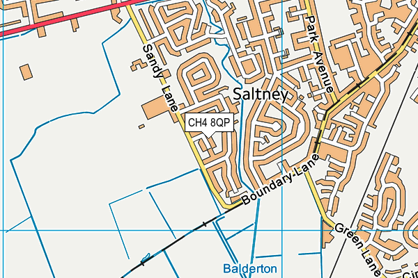 CH4 8QP map - OS VectorMap District (Ordnance Survey)