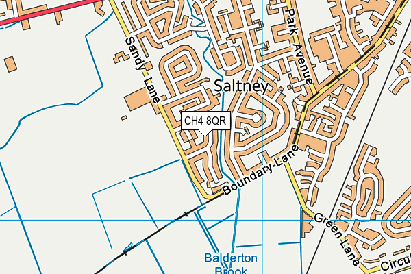 CH4 8QR map - OS VectorMap District (Ordnance Survey)