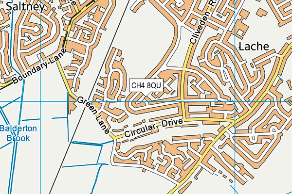 CH4 8QU map - OS VectorMap District (Ordnance Survey)