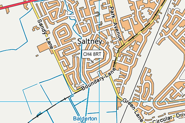 CH4 8RT map - OS VectorMap District (Ordnance Survey)