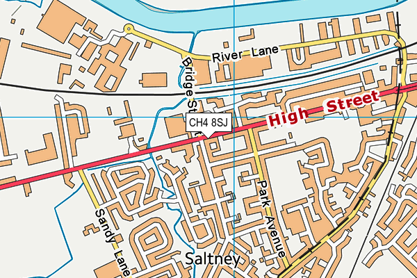 CH4 8SJ map - OS VectorMap District (Ordnance Survey)