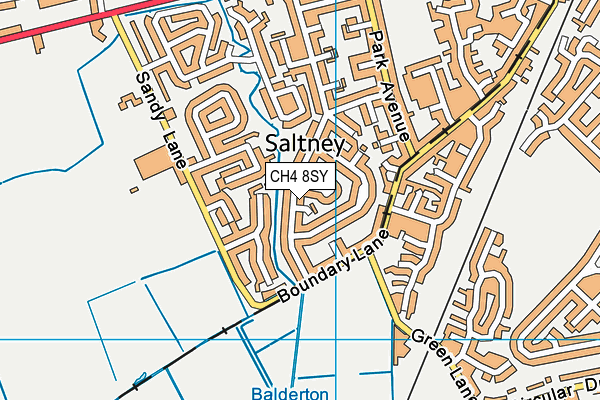 CH4 8SY map - OS VectorMap District (Ordnance Survey)