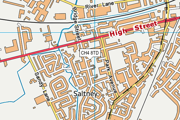 CH4 8TD map - OS VectorMap District (Ordnance Survey)