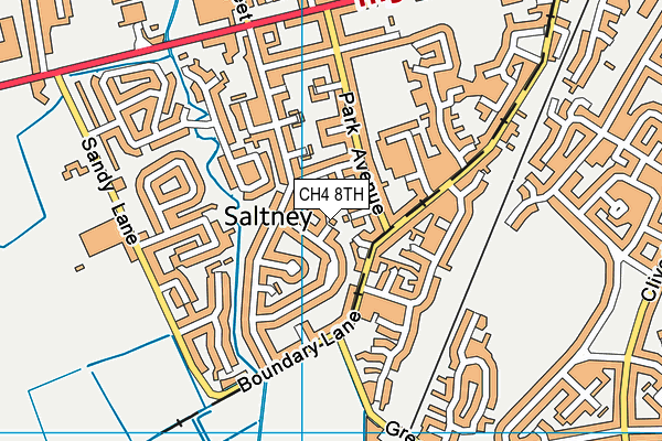 CH4 8TH map - OS VectorMap District (Ordnance Survey)