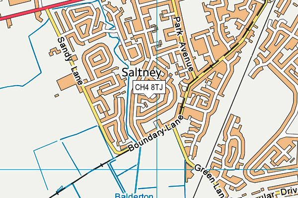 CH4 8TJ map - OS VectorMap District (Ordnance Survey)