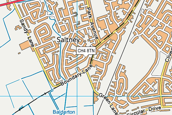 CH4 8TN map - OS VectorMap District (Ordnance Survey)