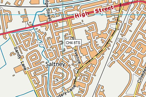 CH4 8TS map - OS VectorMap District (Ordnance Survey)