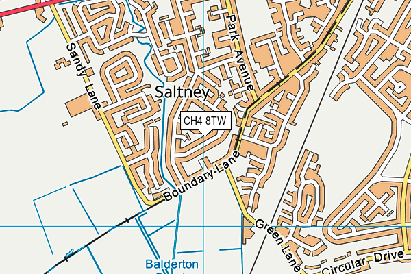 CH4 8TW map - OS VectorMap District (Ordnance Survey)