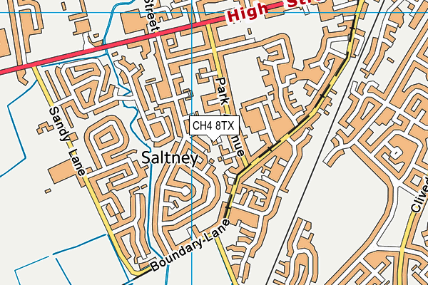 CH4 8TX map - OS VectorMap District (Ordnance Survey)