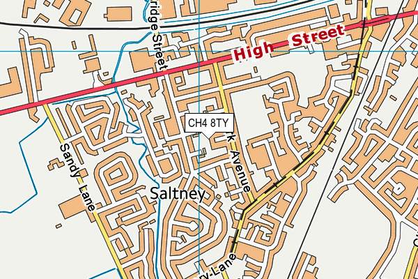 CH4 8TY map - OS VectorMap District (Ordnance Survey)