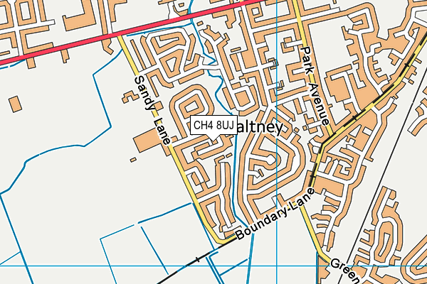 CH4 8UJ map - OS VectorMap District (Ordnance Survey)