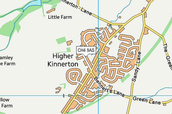 CH4 9AS map - OS VectorMap District (Ordnance Survey)