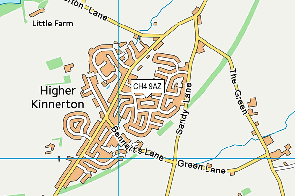 CH4 9AZ map - OS VectorMap District (Ordnance Survey)