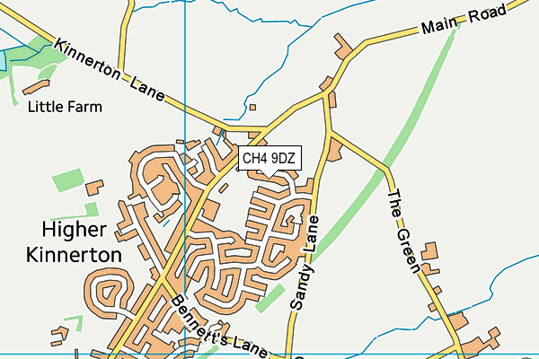 CH4 9DZ map - OS VectorMap District (Ordnance Survey)