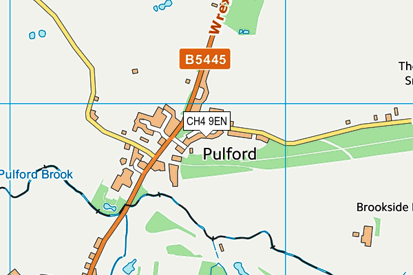 King George V Playing Field (Pulford) map (CH4 9EN) - OS VectorMap District (Ordnance Survey)