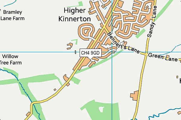 CH4 9GD map - OS VectorMap District (Ordnance Survey)