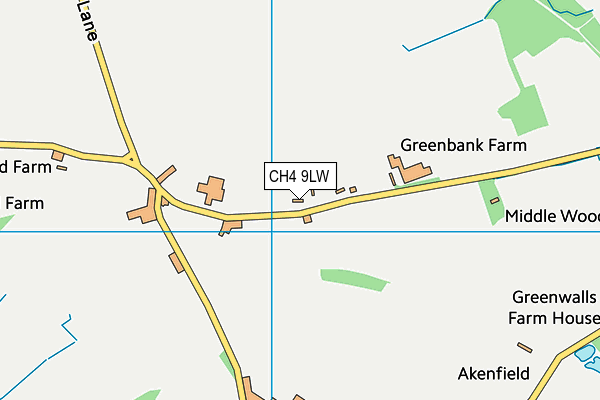 CH4 9LW map - OS VectorMap District (Ordnance Survey)