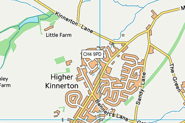 CH4 9PD map - OS VectorMap District (Ordnance Survey)