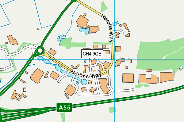 CH4 9QE map - OS VectorMap District (Ordnance Survey)