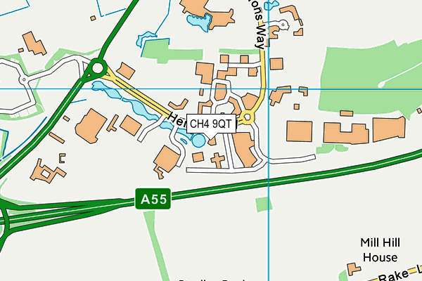 CH4 9QT map - OS VectorMap District (Ordnance Survey)
