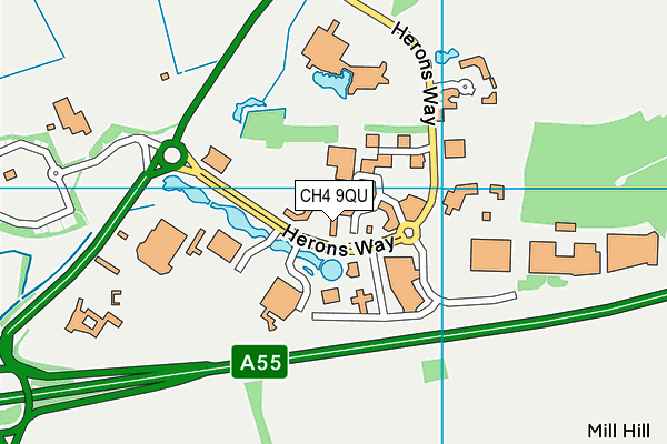 CH4 9QU map - OS VectorMap District (Ordnance Survey)