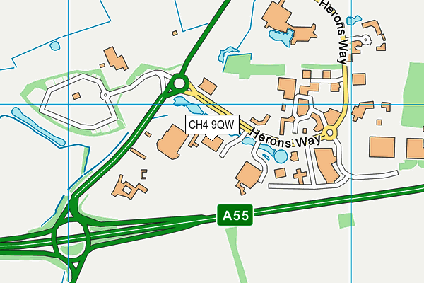 CH4 9QW map - OS VectorMap District (Ordnance Survey)