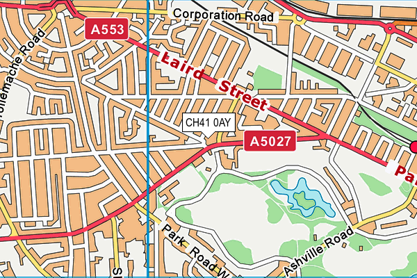 CH41 0AY map - OS VectorMap District (Ordnance Survey)