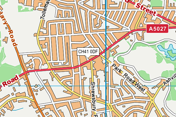 CH41 0DF map - OS VectorMap District (Ordnance Survey)
