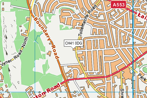 CH41 0DG map - OS VectorMap District (Ordnance Survey)