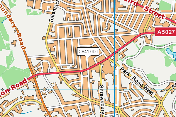 CH41 0DJ map - OS VectorMap District (Ordnance Survey)