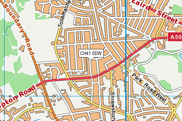 CH41 0DW map - OS VectorMap District (Ordnance Survey)