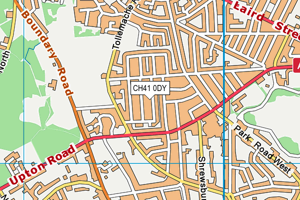 CH41 0DY map - OS VectorMap District (Ordnance Survey)