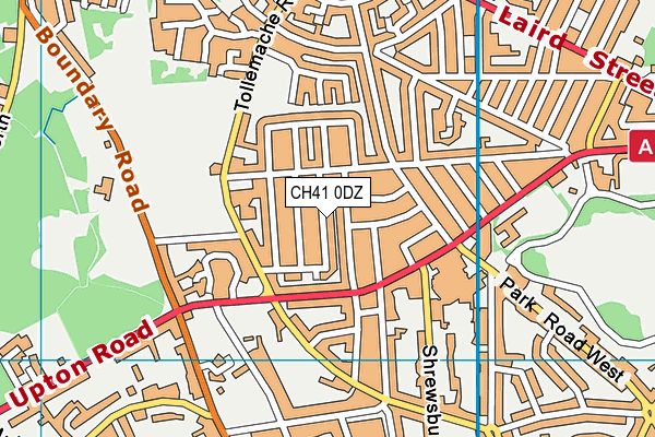 CH41 0DZ map - OS VectorMap District (Ordnance Survey)