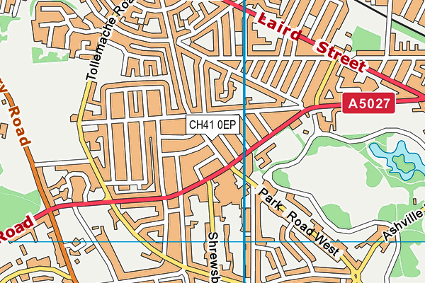 CH41 0EP map - OS VectorMap District (Ordnance Survey)