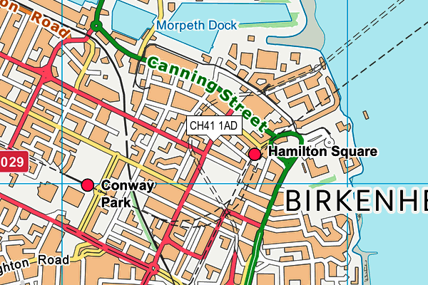 CH41 1AD map - OS VectorMap District (Ordnance Survey)