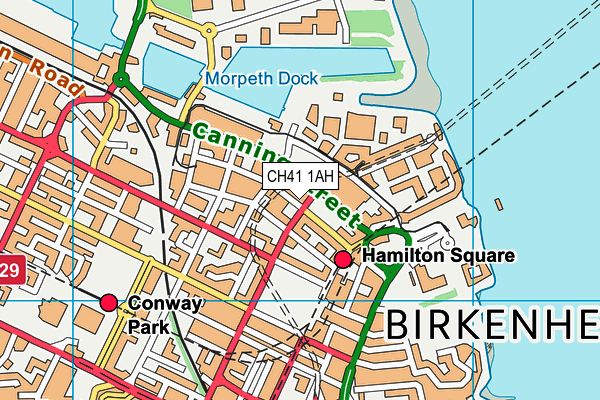 CH41 1AH map - OS VectorMap District (Ordnance Survey)