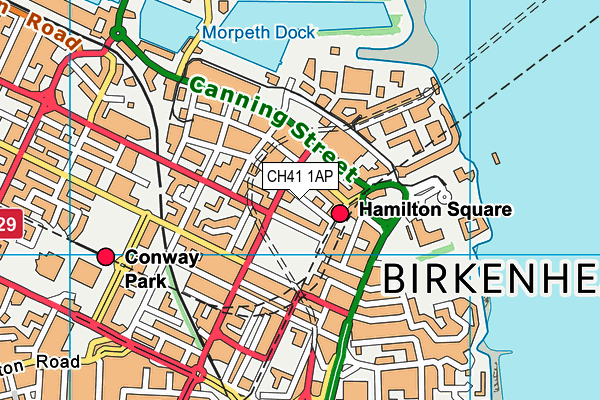 CH41 1AP map - OS VectorMap District (Ordnance Survey)