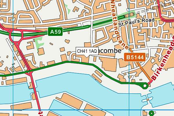 CH41 1AQ map - OS VectorMap District (Ordnance Survey)