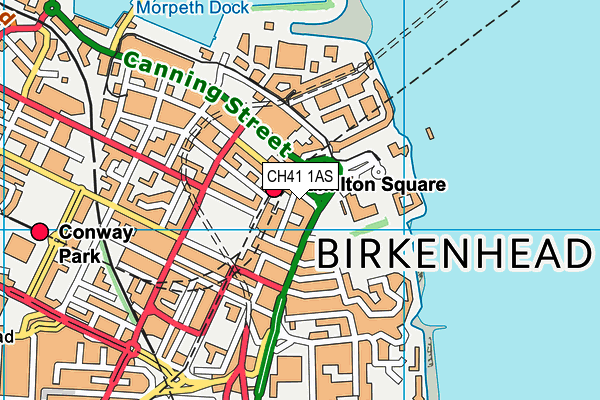 CH41 1AS map - OS VectorMap District (Ordnance Survey)