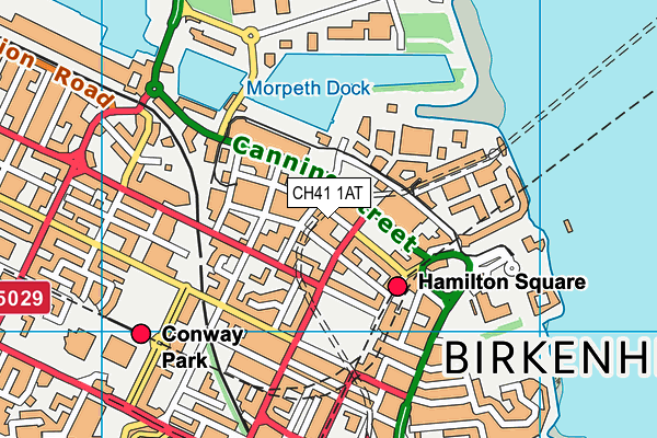 CH41 1AT map - OS VectorMap District (Ordnance Survey)