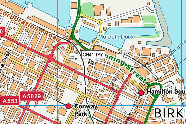 CH41 1AY map - OS VectorMap District (Ordnance Survey)