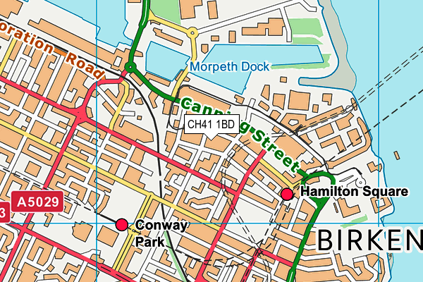 CH41 1BD map - OS VectorMap District (Ordnance Survey)