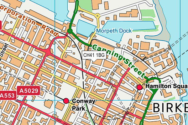 CH41 1BG map - OS VectorMap District (Ordnance Survey)