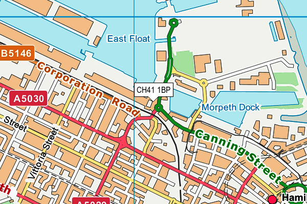 CH41 1BP map - OS VectorMap District (Ordnance Survey)