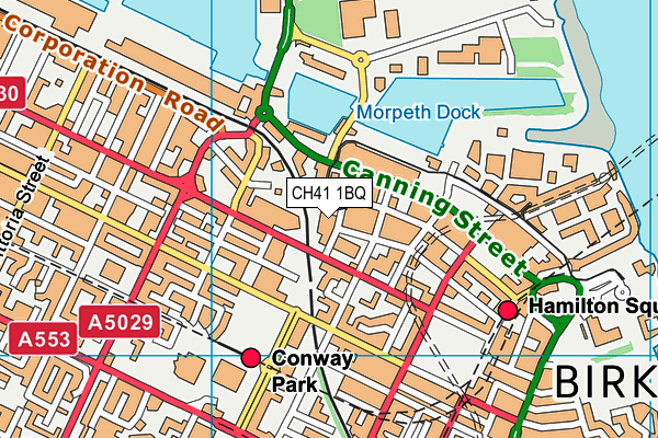 CH41 1BQ map - OS VectorMap District (Ordnance Survey)