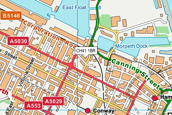 CH41 1BR map - OS VectorMap District (Ordnance Survey)